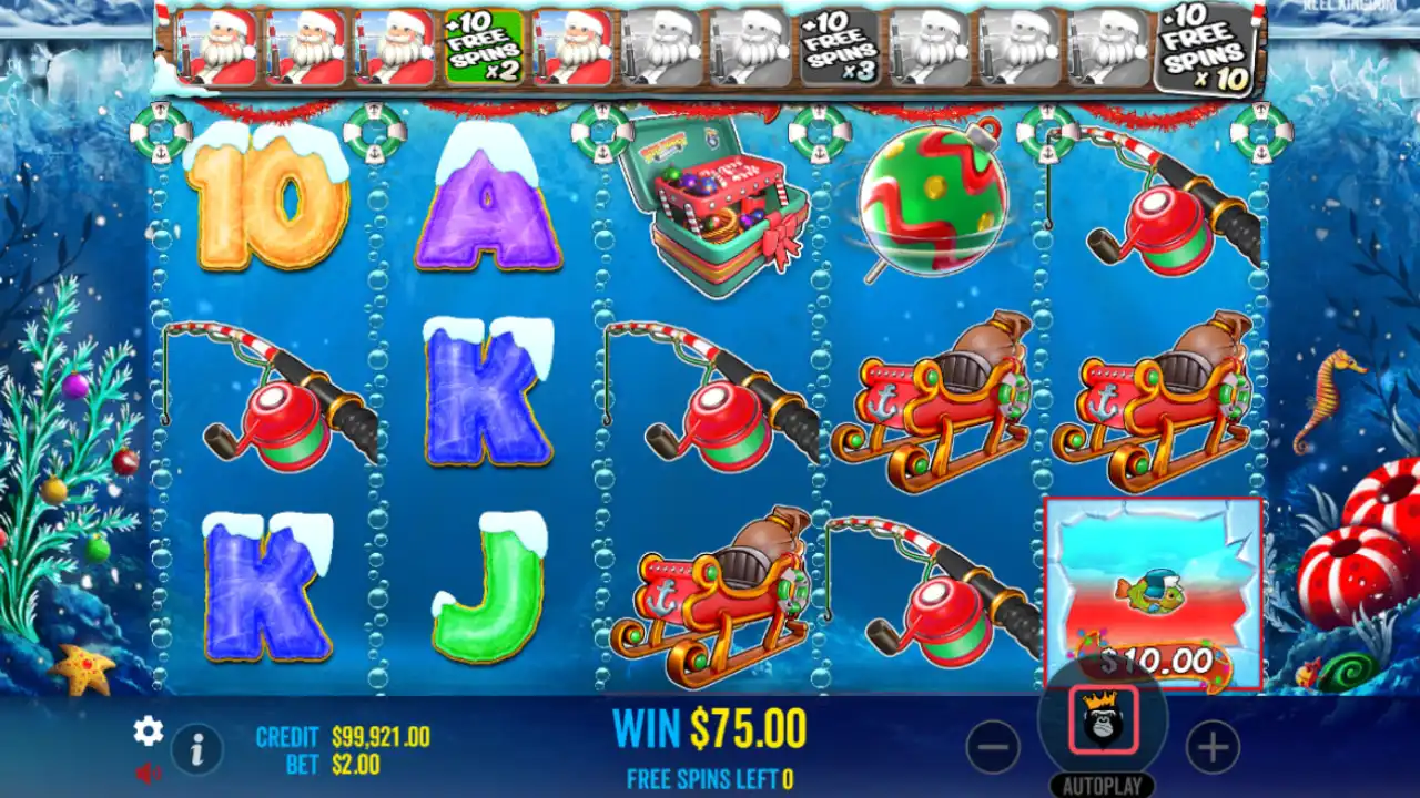 Big Bass Bonanza Christmas bonus round