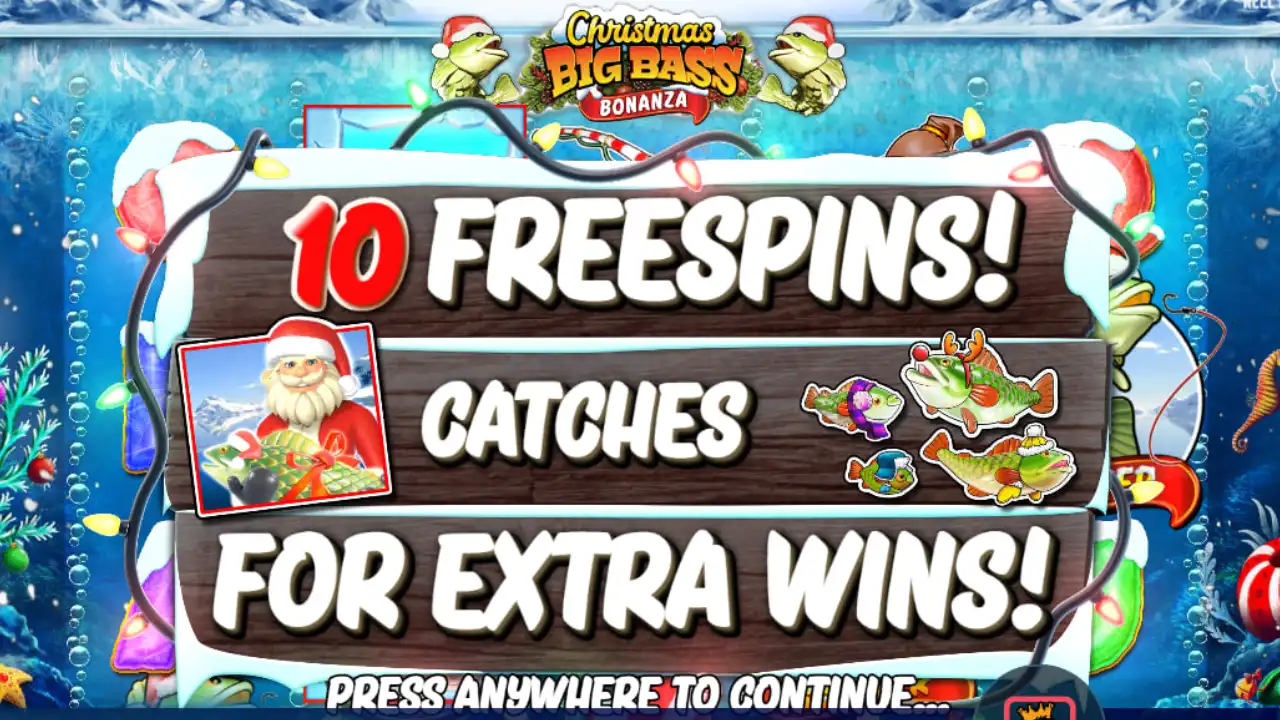 Big Bass Bonanza Christmas free spins